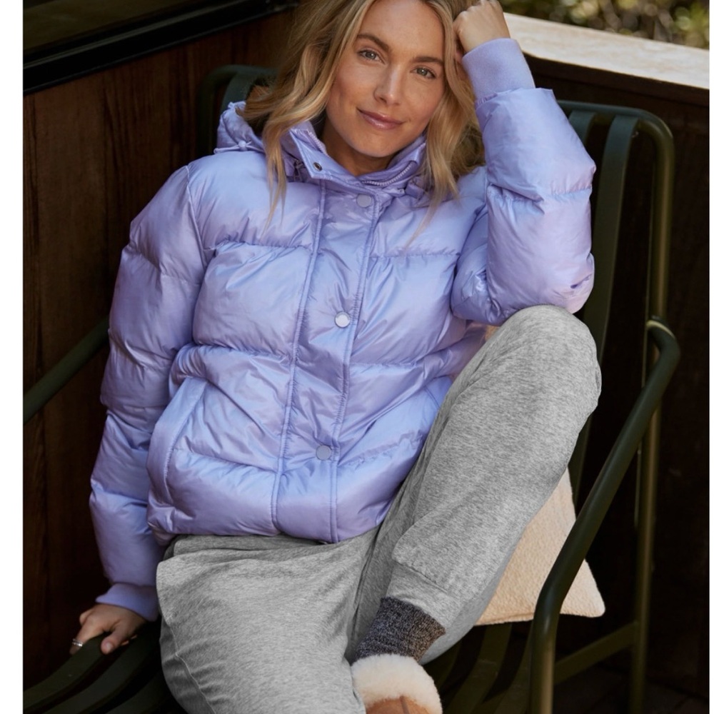 Big Cozy hooded puffer - Beyond Yoga - Blue Frost - XS - fits XS-M